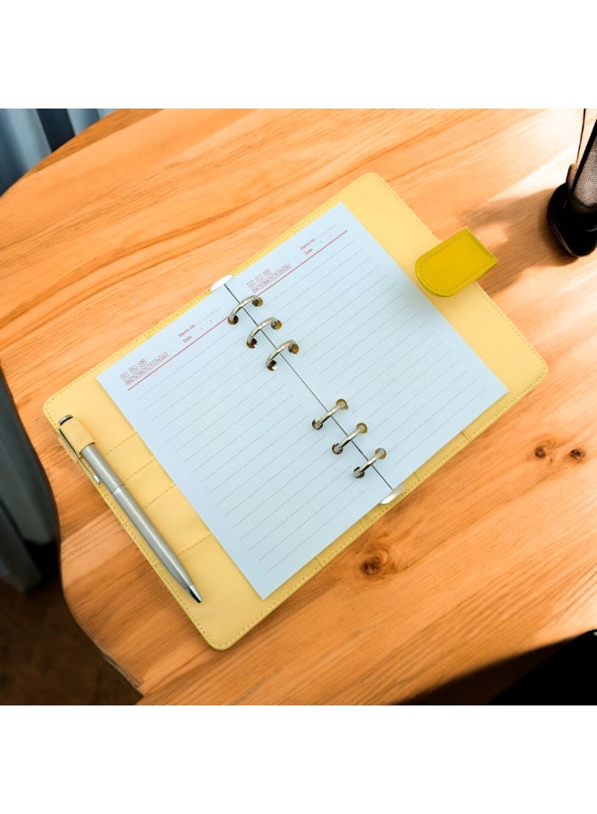 Faux leather wallet, money pouch, budget and notepad with card slots, cash and money compartment - A6 - Image 4